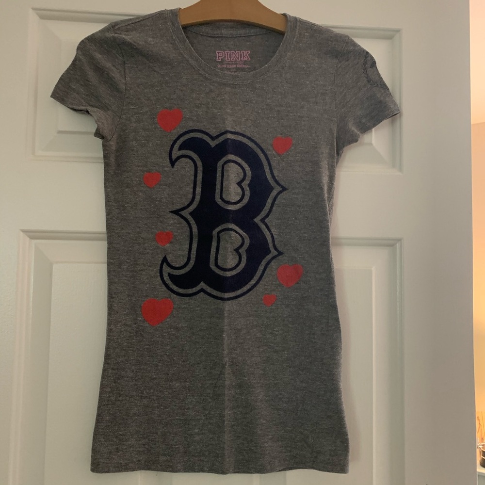 PINK Red Sox grey T-shirt